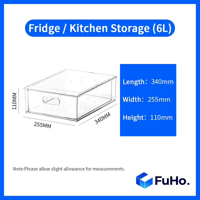 🇸🇬READY STOCK🇸🇬 FuHo Fridge Kitchen Storage Box Organizers | Storage Containers | Beverage | Kitchen Cabinet (KIT0030)
