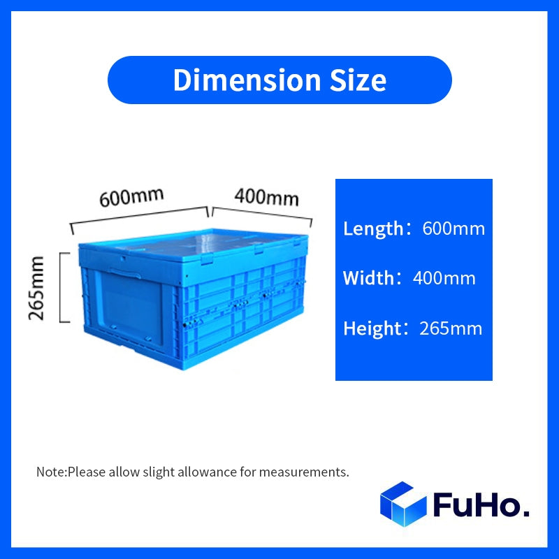 🇸🇬READY STOCK🇸🇬 FuHo Heavy Duty Collapsible Stackable Box | Industrial Box | Warehouse Box | Blue Crate (IND0001)