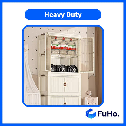 🇸🇬READY STOCK🇸🇬 Fuho Baby Wardrobes Collapsible Kids Cupboard Shirt Space Saving Wardrobe Cabinet Storage (HL0183)