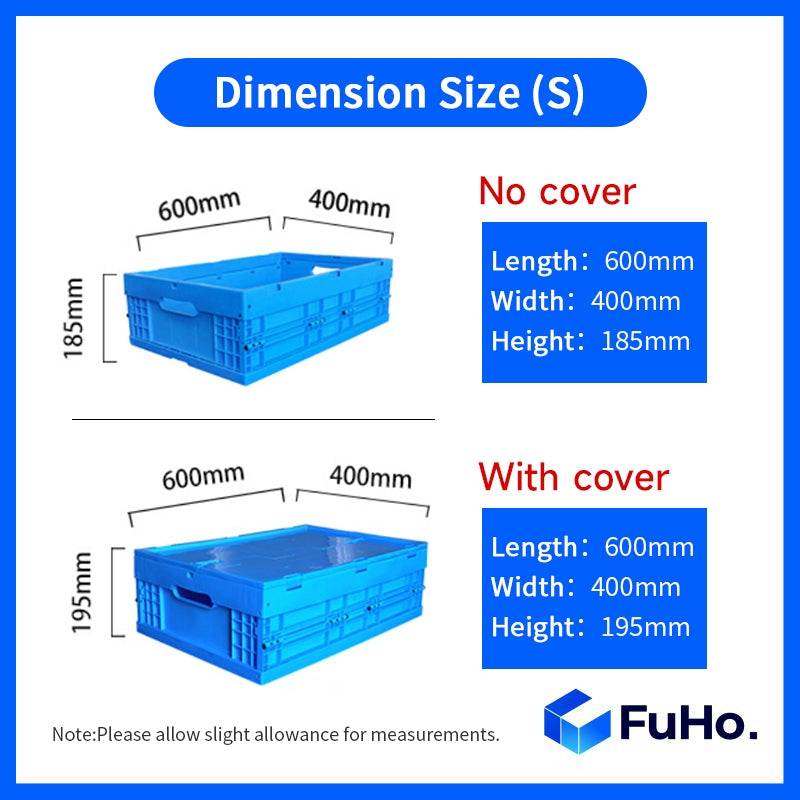 🇸🇬READY STOCK🇸🇬 FuHo Heavy Duty Collapsible Stackable Box | Industrial Box | Warehouse Box | Blue Crate (IND0001)