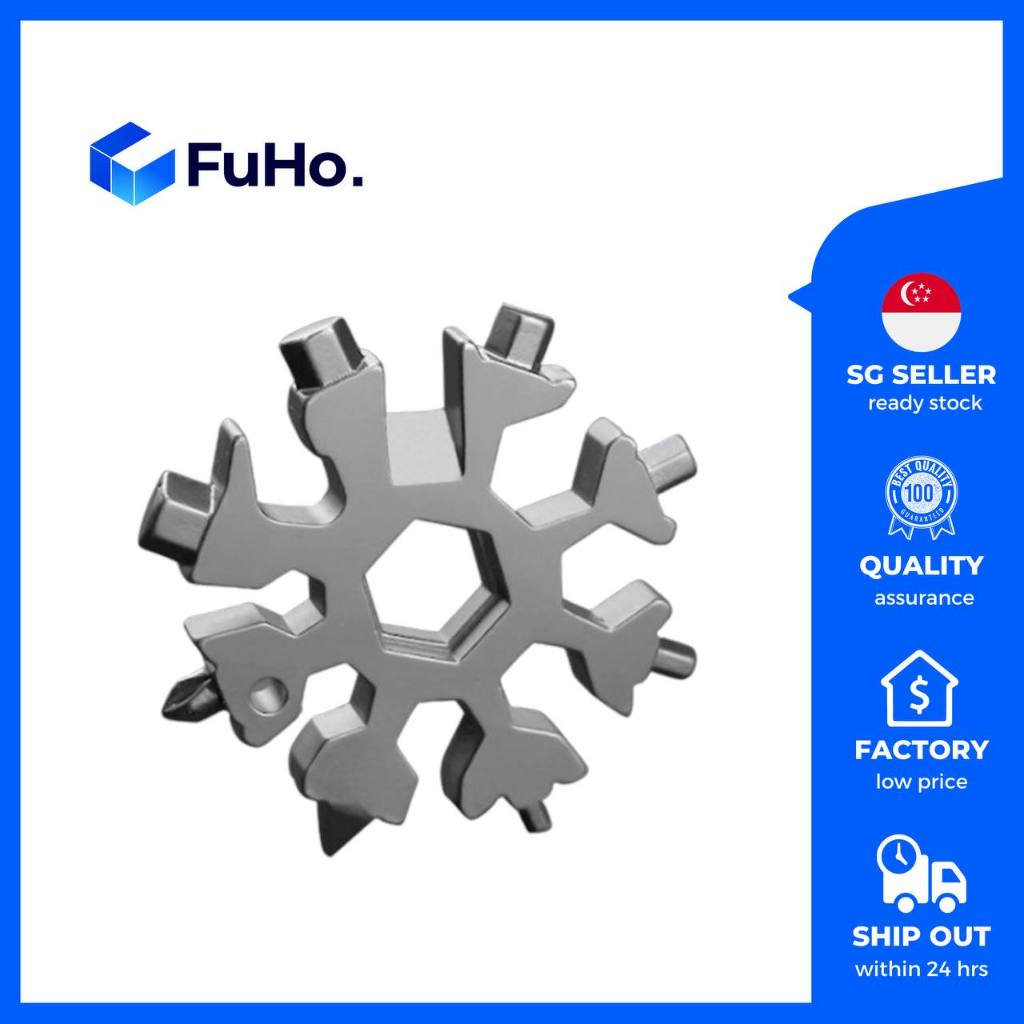 🔥CLEARANCE SALE🔥 FuHo Multi Purpose Snowflake Screwdriver | Spanner | Beer Opener | Penknife | Tool Box (IND0011)
