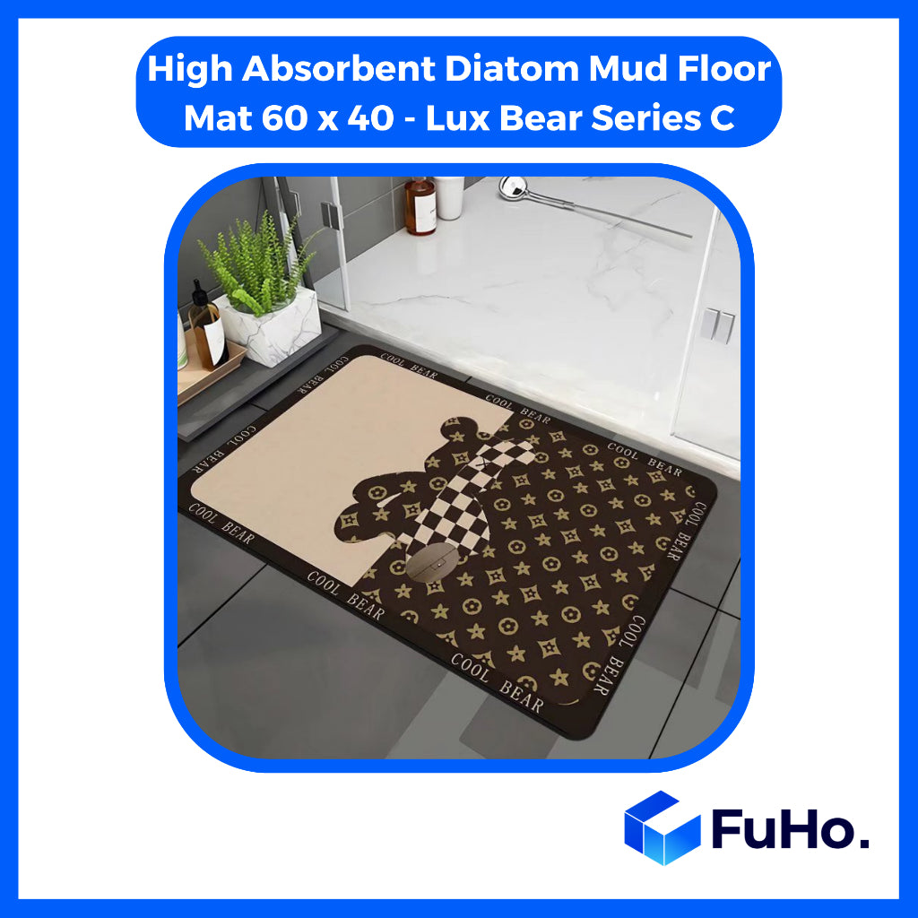 🇸🇬READY STOCK🇸🇬 Fuho Anti Slip Diatomite Floor Mats | Anti Slip Mat| Toilet Mat | Door Mat (TL0013)