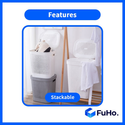 🇸🇬READY STOCK🇸🇬 Fuho Large Capacity Laundry Basket || 55L-70L || Ventilation Basket || Strong material
