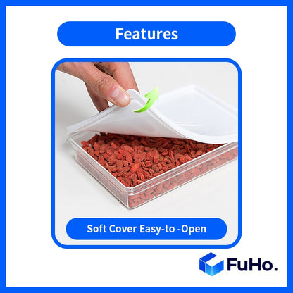 🇸🇬READY STOCK🇸🇬 FuHo Food Container with Cover | Fridge Storage | Fridge Organizer | Tupperware | Lunch Box(KIT0023)