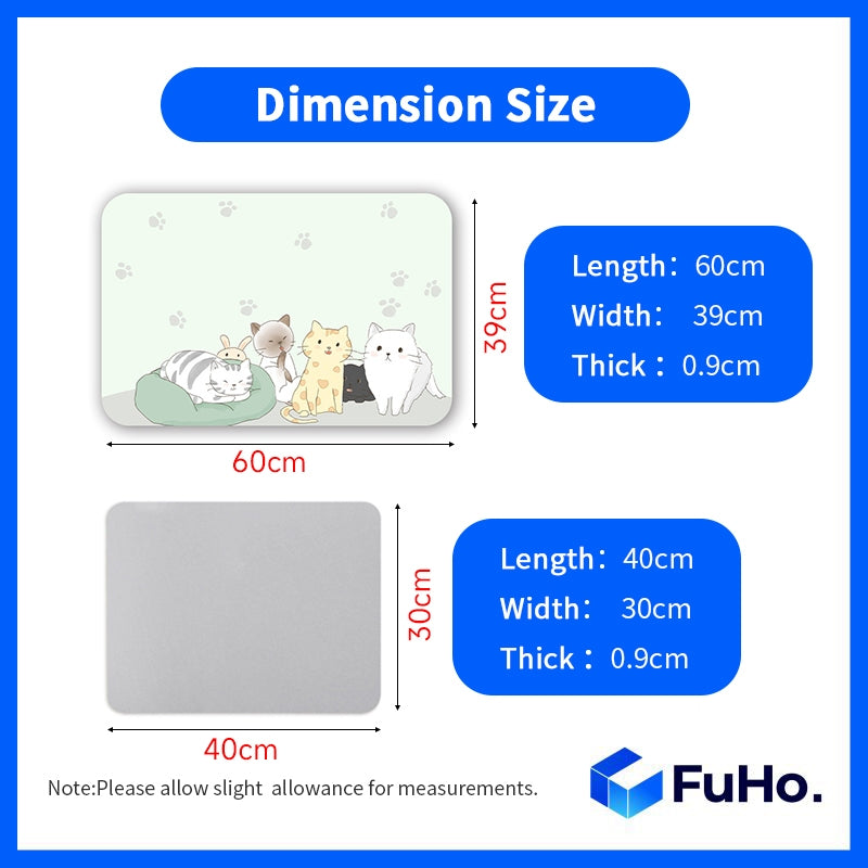 🇸🇬READY STOCK🇸🇬 Fuho Anti Slip Diatomite Floor Mats | Anti Slip Mat| Toilet Mat | Door Mat (TL0013)