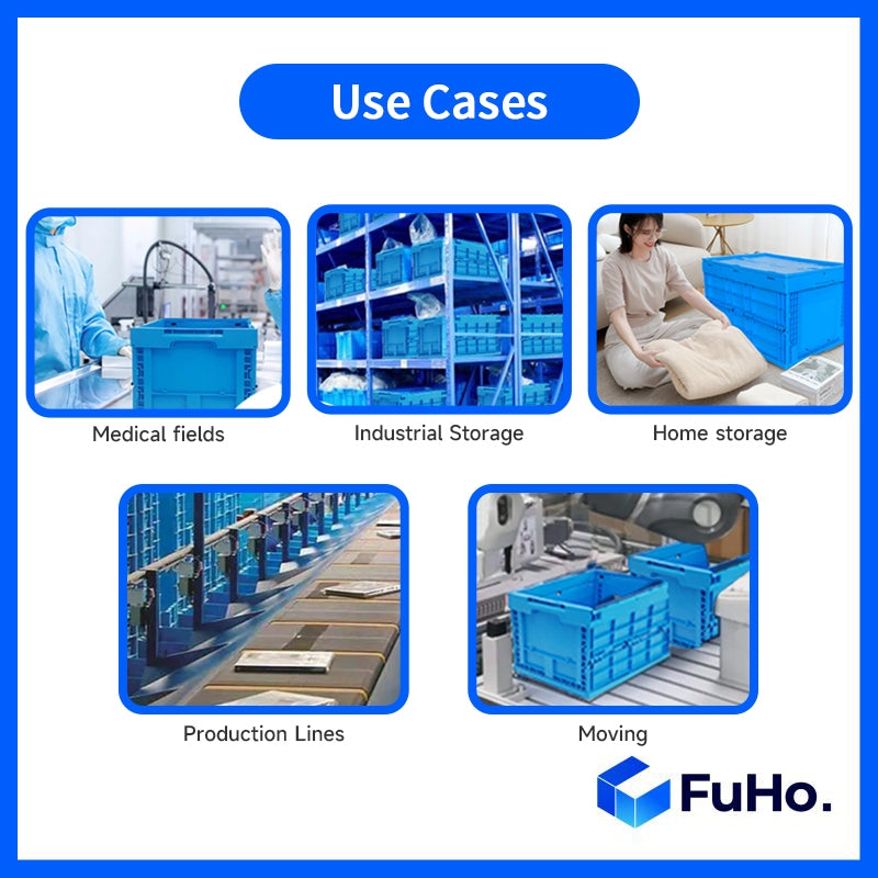 🇸🇬READY STOCK🇸🇬 FuHo Heavy Duty Collapsible Stackable Box | Industrial Box | Warehouse Box | Blue Crate (IND0001)