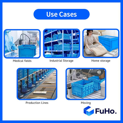 🇸🇬READY STOCK🇸🇬 FuHo Heavy Duty Collapsible Stackable Box | Industrial Box | Warehouse Box | Blue Crate (IND0001)