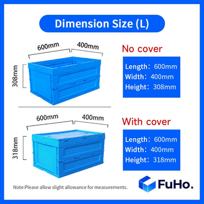 🇸🇬READY STOCK🇸🇬 FuHo Heavy Duty Collapsible Stackable Box | Industrial Box | Warehouse Box | Blue Crate (IND0001)