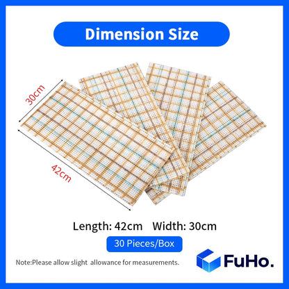 🇸🇬READY STOCK🇸🇬 (30pcs) FuHo Disposable Kitchen Towel Micro Fiber Non-Woven Fabric Cloth Cleaning Dining (KIT0053)