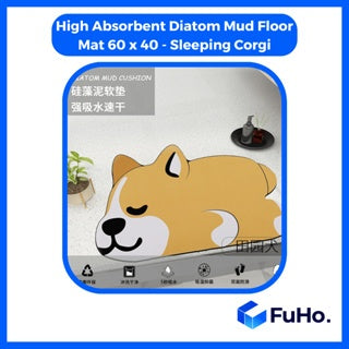 🇸🇬READY STOCK🇸🇬 Fuho Anti Slip Diatomite Floor Mats | Anti Slip Mat| Toilet Mat | Door Mat (TL0013)