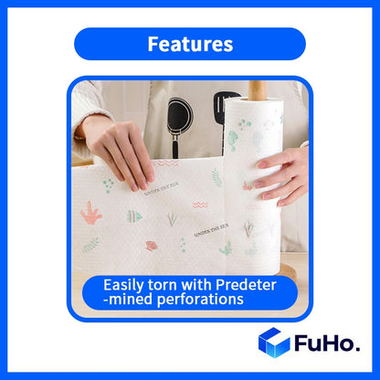 🇸🇬READY STOCK🇸🇬 FuHo Disposable Cleaning Cloth with Roller | Good Morning Towel | Rags | Rugs | Micro Fiber (KIT0056)