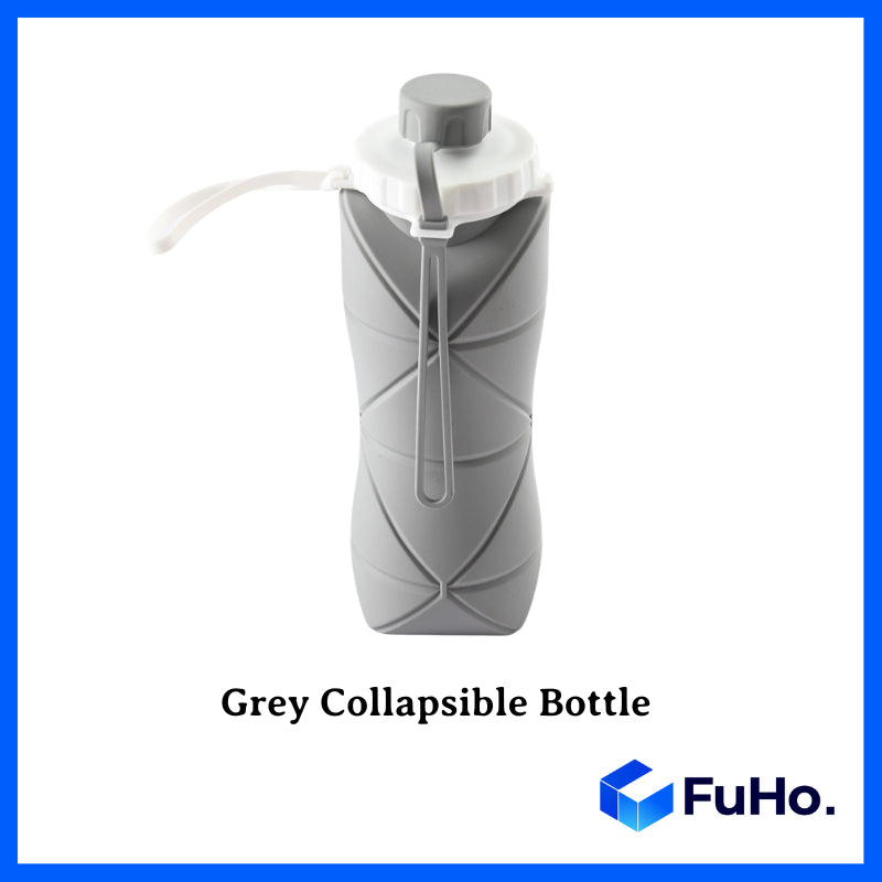 🔥CLEARANCE SALE🔥(600ML) FuHo Foldable Collapsible Water Bottle | Silicone BPA Bottle | Portable Bottle  (TRV0006)