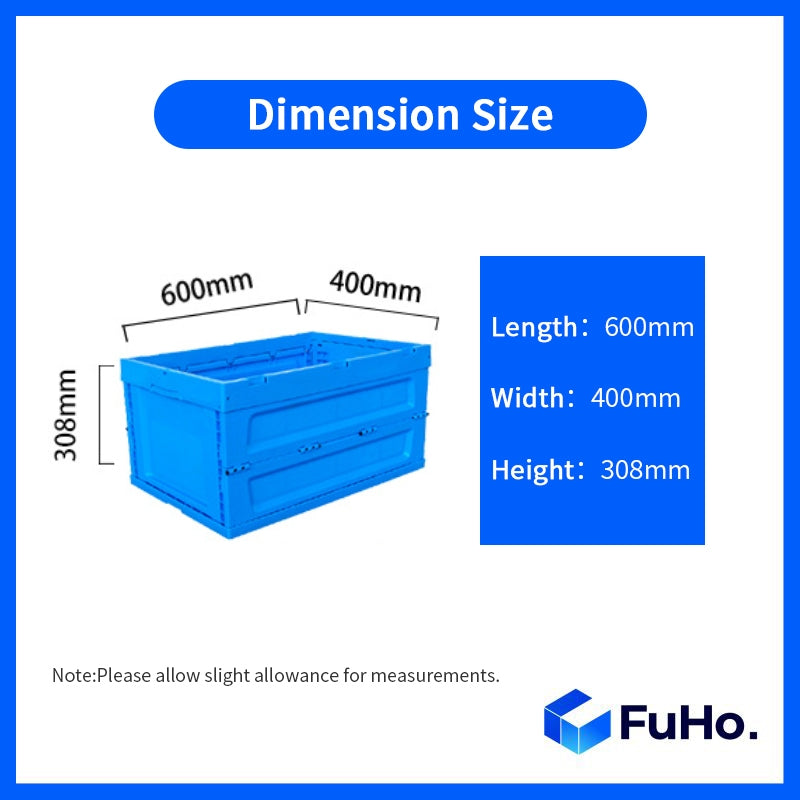 🇸🇬READY STOCK🇸🇬 FuHo Heavy Duty Collapsible Stackable Box | Industrial Box | Warehouse Box | Blue Crate (IND0001)