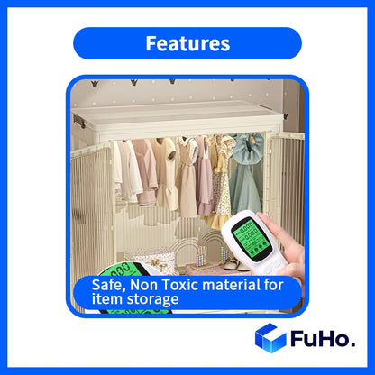 🇸🇬READY STOCK🇸🇬 Fuho Baby Wardrobes Collapsible Kids Cupboard Shirt Space Saving Wardrobe Cabinet Storage (HL0183)