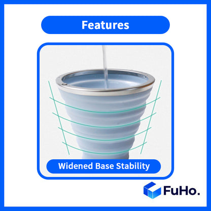 🇸🇬READY STOCK🇸🇬 (270/320ml) FuHo Travel Collapsible Drinking Cup Silicone Food Grade BPA FREE Office Cup (KIT0045)