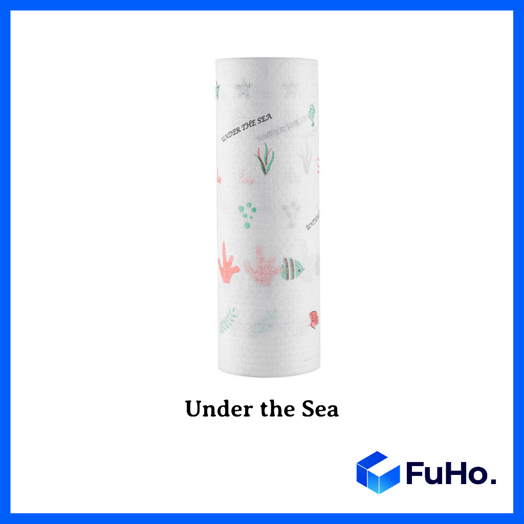 🇸🇬READY STOCK🇸🇬 FuHo Disposable Cleaning Cloth with Roller | Good Morning Towel | Rags | Rugs | Micro Fiber (KIT0056)