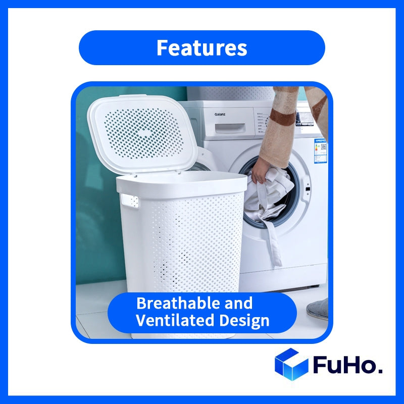 🇸🇬READY STOCK🇸🇬 Fuho Large Capacity Laundry Basket || 55L-70L || Ventilation Basket || Strong material