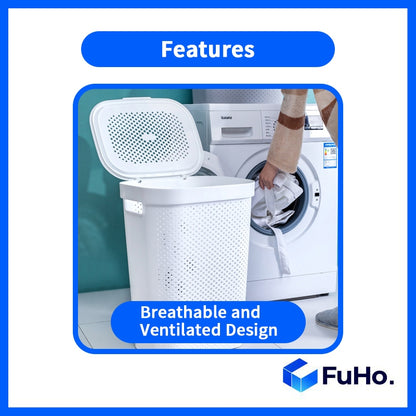 🇸🇬READY STOCK🇸🇬 Fuho Large Capacity Laundry Basket || 55L-70L || Ventilation Basket || Strong material