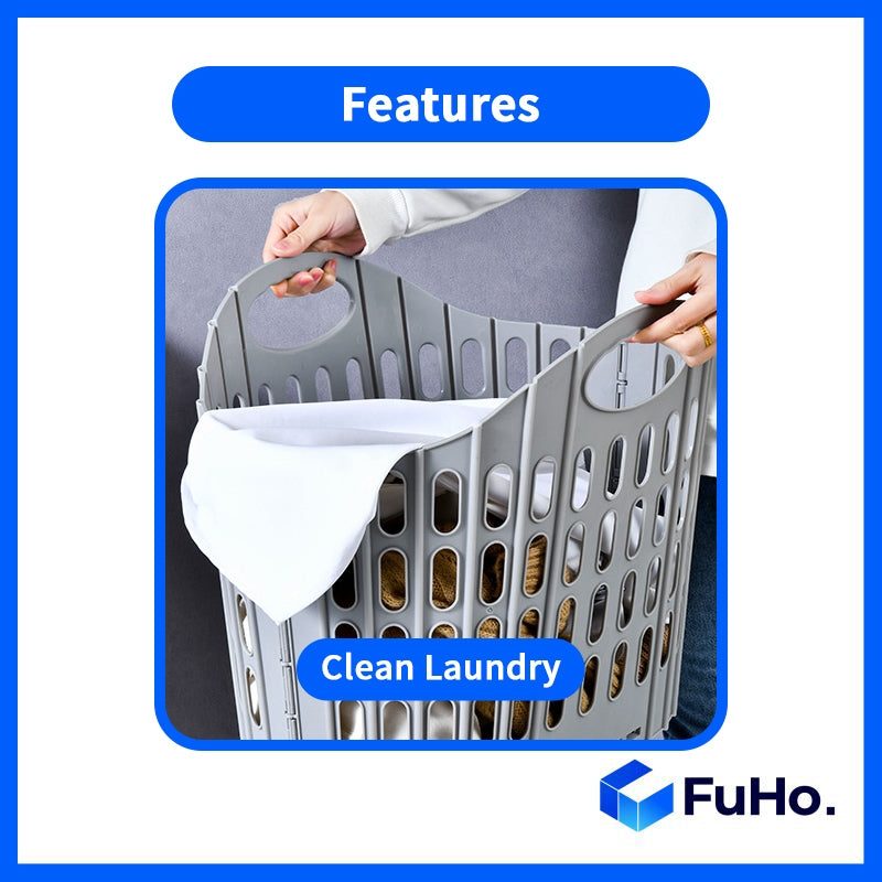 🇸🇬READY STOCK🇸🇬 FuHo Collapsible Laundry Basket || Strong Material Basket || 4 Colors Basket
