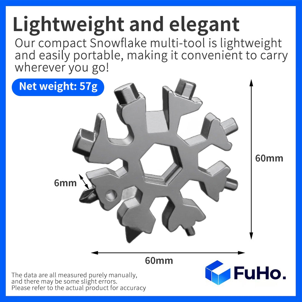 🔥CLEARANCE SALE🔥 FuHo Multi Purpose Snowflake Screwdriver | Spanner | Beer Opener | Penknife | Tool Box (IND0011)
