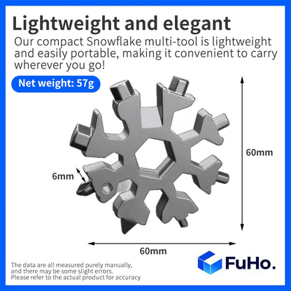 🔥CLEARANCE SALE🔥 FuHo Multi Purpose Snowflake Screwdriver | Spanner | Beer Opener | Penknife | Tool Box (IND0011)