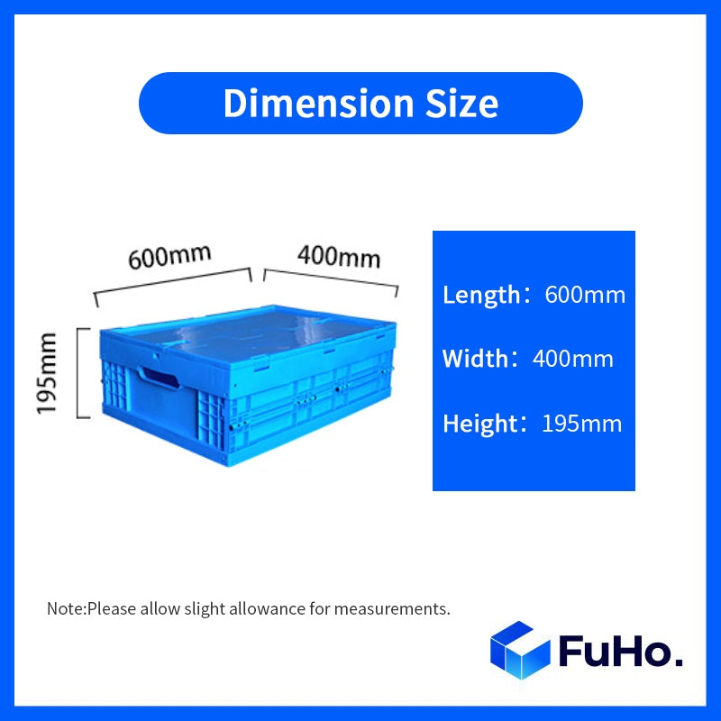 🇸🇬READY STOCK🇸🇬 FuHo Heavy Duty Collapsible Stackable Box | Industrial Box | Warehouse Box | Blue Crate (IND0001)