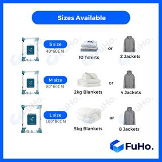 🔥CLEARANCE SALE🔥 FuHo Vacuum Storage Bag | Travel Vacuum Bag | Air Pump Vacuum Bag | Travel Bag (HL0035)