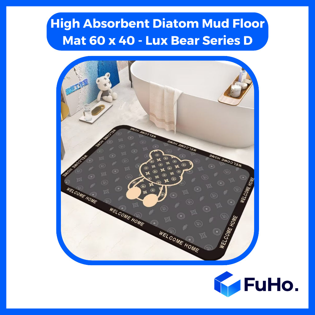 🇸🇬READY STOCK🇸🇬 Fuho Anti Slip Diatomite Floor Mats | Anti Slip Mat| Toilet Mat | Door Mat (TL0013)