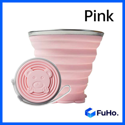 🇸🇬READY STOCK🇸🇬 (270/320ml) FuHo Travel Collapsible Drinking Cup Silicone Food Grade BPA FREE Office Cup (KIT0045)