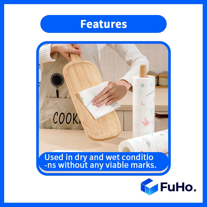 🇸🇬READY STOCK🇸🇬 FuHo Disposable Cleaning Cloth with Roller | Good Morning Towel | Rags | Rugs | Micro Fiber (KIT0056)
