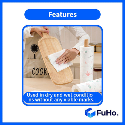🇸🇬READY STOCK🇸🇬 FuHo Disposable Cleaning Cloth with Roller | Good Morning Towel | Rags | Rugs | Micro Fiber (KIT0056)