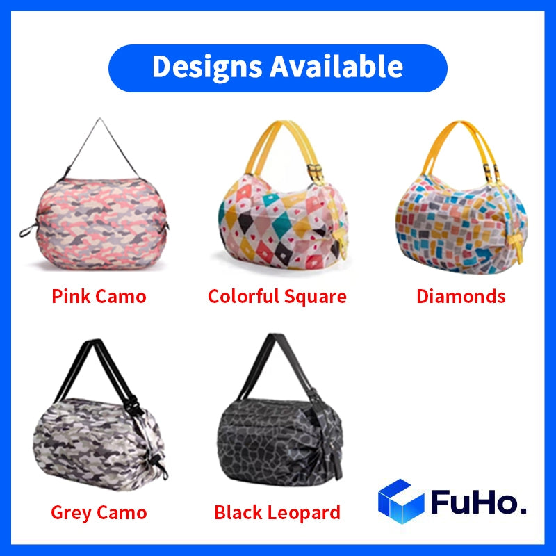 🔥CLEARANCE SALE🔥 FuHo Foldable Reusable Bag NTUC Roll Multi-Purpose Bag Supermarket Heavy Duty Grocery Bag (HL0206)