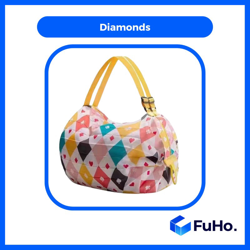 🔥CLEARANCE SALE🔥 FuHo Foldable Reusable Bag NTUC Roll Multi-Purpose Bag Supermarket Heavy Duty Grocery Bag (HL0206)