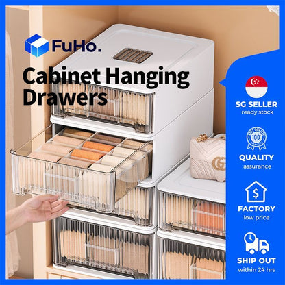 🇸🇬READY STOCK🇸🇬 FuHo Cabinet Hanging Drawers | Cabinet Organiser | Plastic Container | Storage Box | Basket (HL0194)
