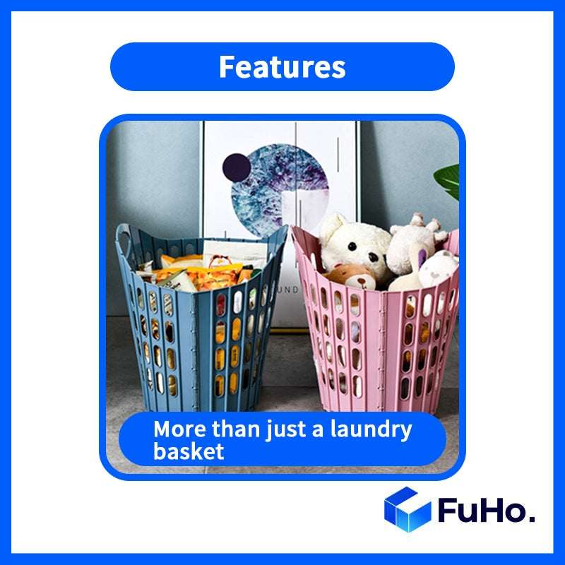 🇸🇬READY STOCK🇸🇬 FuHo Collapsible Laundry Basket || Strong Material Basket || 4 Colors Basket