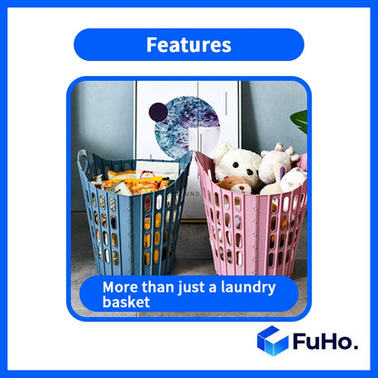 🇸🇬READY STOCK🇸🇬 FuHo Collapsible Laundry Basket || Strong Material Basket || 4 Colors Basket