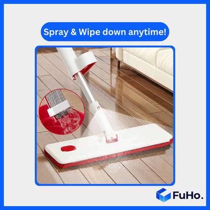 🇸🇬READY STOCK🇸🇬 (1Set) FuHo Spray Mop | Water Spray Mop | Collapsible Bucket | Mop Holder | Mop Cloth | Mopping (HL0182)