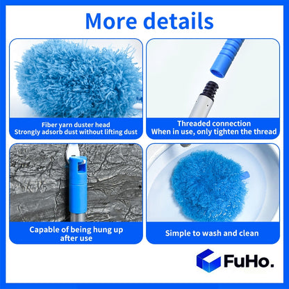 🇸🇬READY STOCK🇸🇬 FuHo Ceiling Fan Duster | Feather Duster | Adjustable Duster | Washable Duster | Telescopic (HL0226)