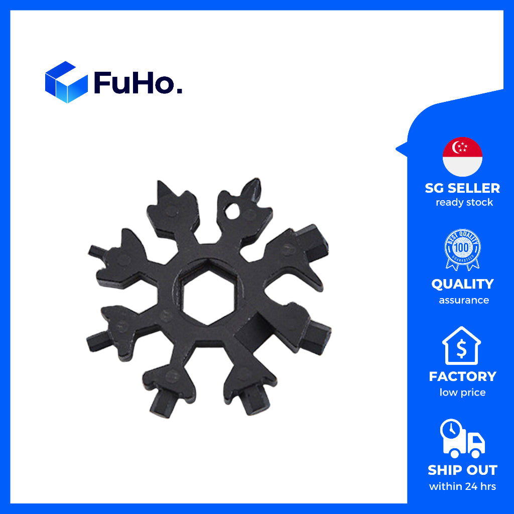 🔥CLEARANCE SALE🔥 FuHo Multi Purpose Snowflake Screwdriver | Spanner | Beer Opener | Penknife | Tool Box (IND0011)