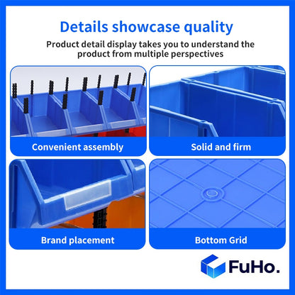 🇸🇬READY STOCK🇸🇬 FuHo Industrial Plastic Stackable Bin | Warehouse Crate | Warehouse Stackable Box | Tool Box (IND0015)