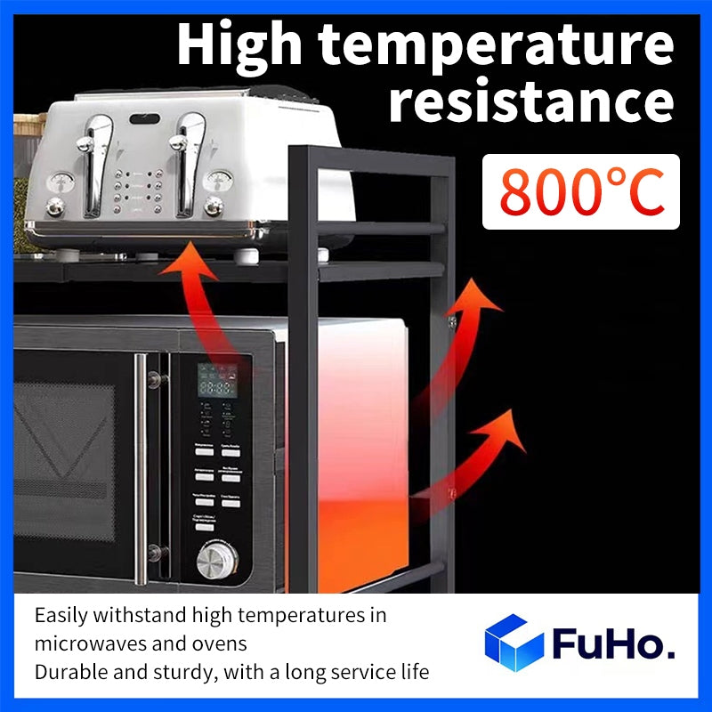 🇸🇬READY STOCK🇸🇬 FuHo Kitchen Storage Rack with Hook | Knife Holder | Microwave Rack | Oven Rack (KIT0070)