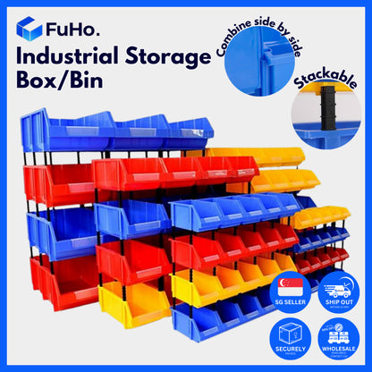 🇸🇬READY STOCK🇸🇬 FuHo Industrial Plastic Stackable Bin | Warehouse Crate | Warehouse Stackable Box | Tool Box (IND0015)