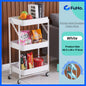 🇸🇬READY STOCK🇸🇬 FuHo Kitchen Foldable Storage Trolley Rack | 3 Level Storage Trolley | Kitchen Racks (HL0225)