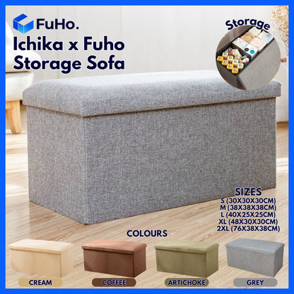 🇸🇬READY STOCK🇸🇬 FuHo Ichika Foldable Storage Sofa | Storage Chair | Storage Stool | Sofa | Ottoman Stool | (HL0104)