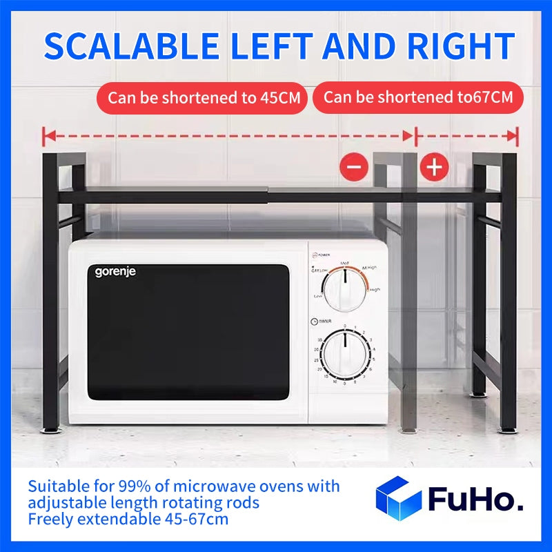 🇸🇬READY STOCK🇸🇬 FuHo Kitchen Storage Rack with Hook | Knife Holder | Microwave Rack | Oven Rack (KIT0070)
