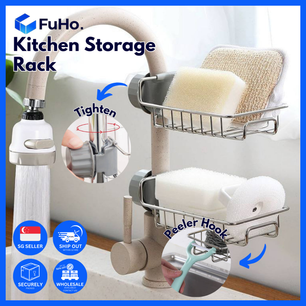 🇸🇬READY STOCK🇸🇬 FuHo Sink Sponge Holder | Peeler Hook | Scrub daddy | Washing Sponge | Sponge Holder | Sponge (TL0048)