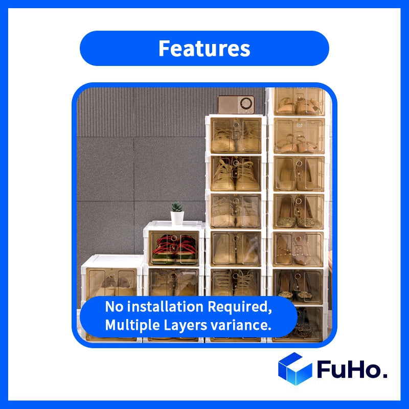 🇸🇬READY STOCK🇸🇬 FuHo Collapsible Shoe Shelves | 3/6/9 Levels | Single/Double Columns | Cabinet | Shoe Racks (HL0050)