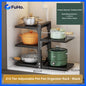 🇸🇬READY STOCK🇸🇬 FuHo Adjustable Pot Pan Organizer Rack | Kitchen Storage Rack | Kitchen Cabinet (KIT0066)