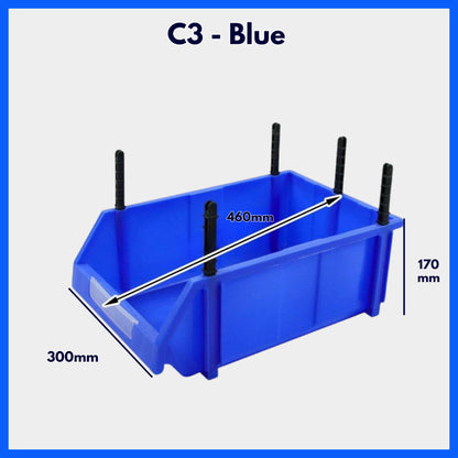 🇸🇬READY STOCK🇸🇬 FuHo Industrial Plastic Stackable Bin | Warehouse Crate | Warehouse Stackable Box | Tool Box (IND0015)