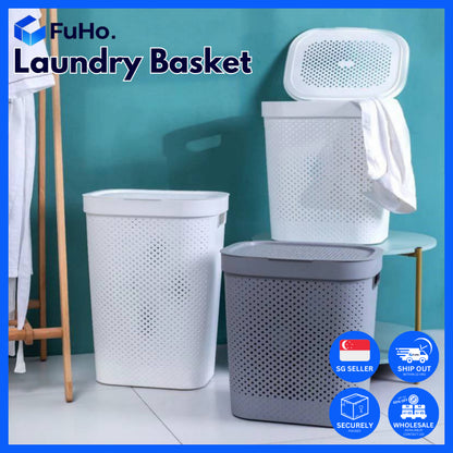 🇸🇬READY STOCK🇸🇬 Fuho Large Capacity Laundry Basket || 55L-70L || Ventilation Basket || Strong material